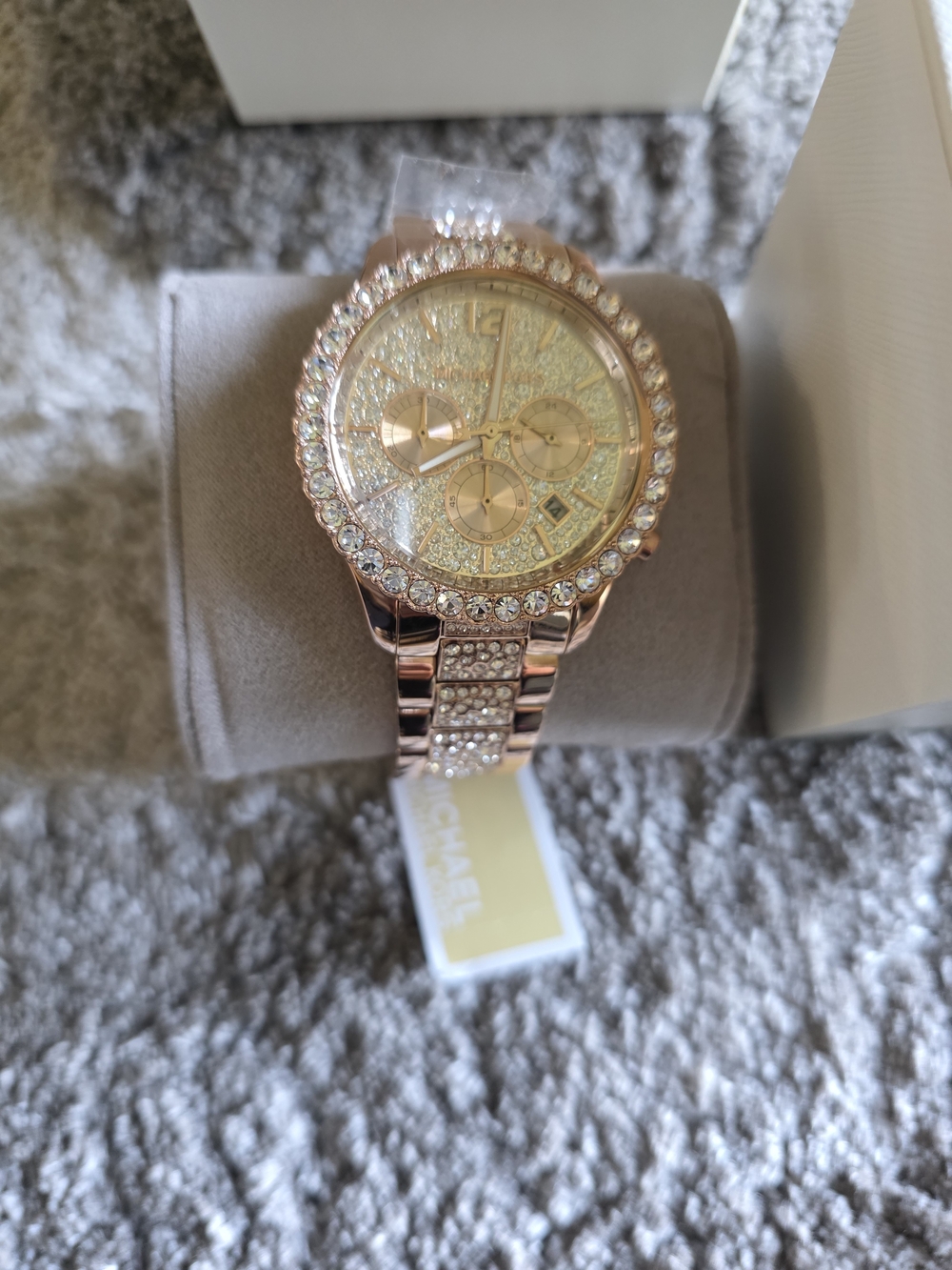 Michael Kors Women's Rose Gold Crystal Bracelet Watch - NWT - Picture 4 of 7